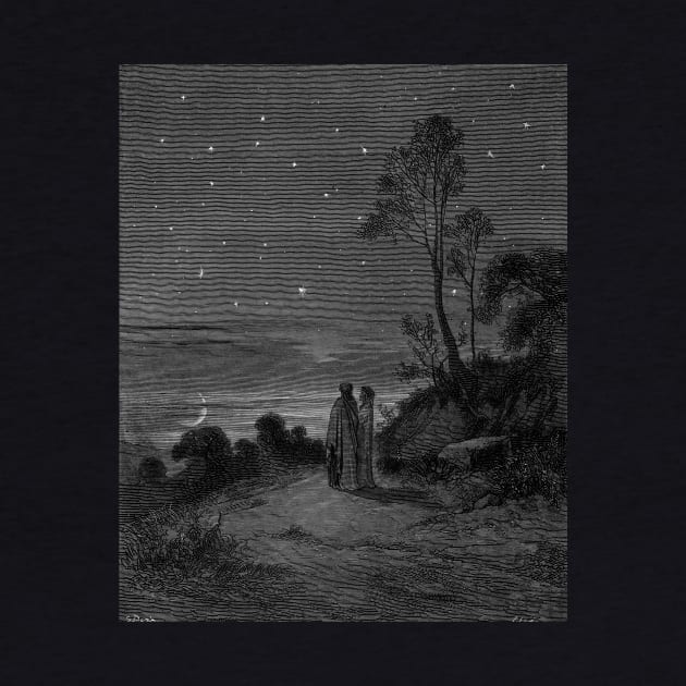 High Resolution Gustave Doré Illustration Dante Leaves the Dark Wood by tiokvadrat